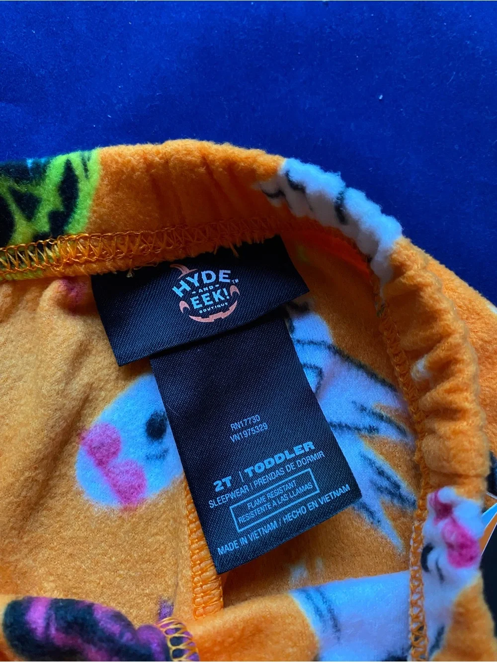 New Hyde & Eeks! Halloween Orange Ghost & Pumpkin Fleece Pajama Pants 2T